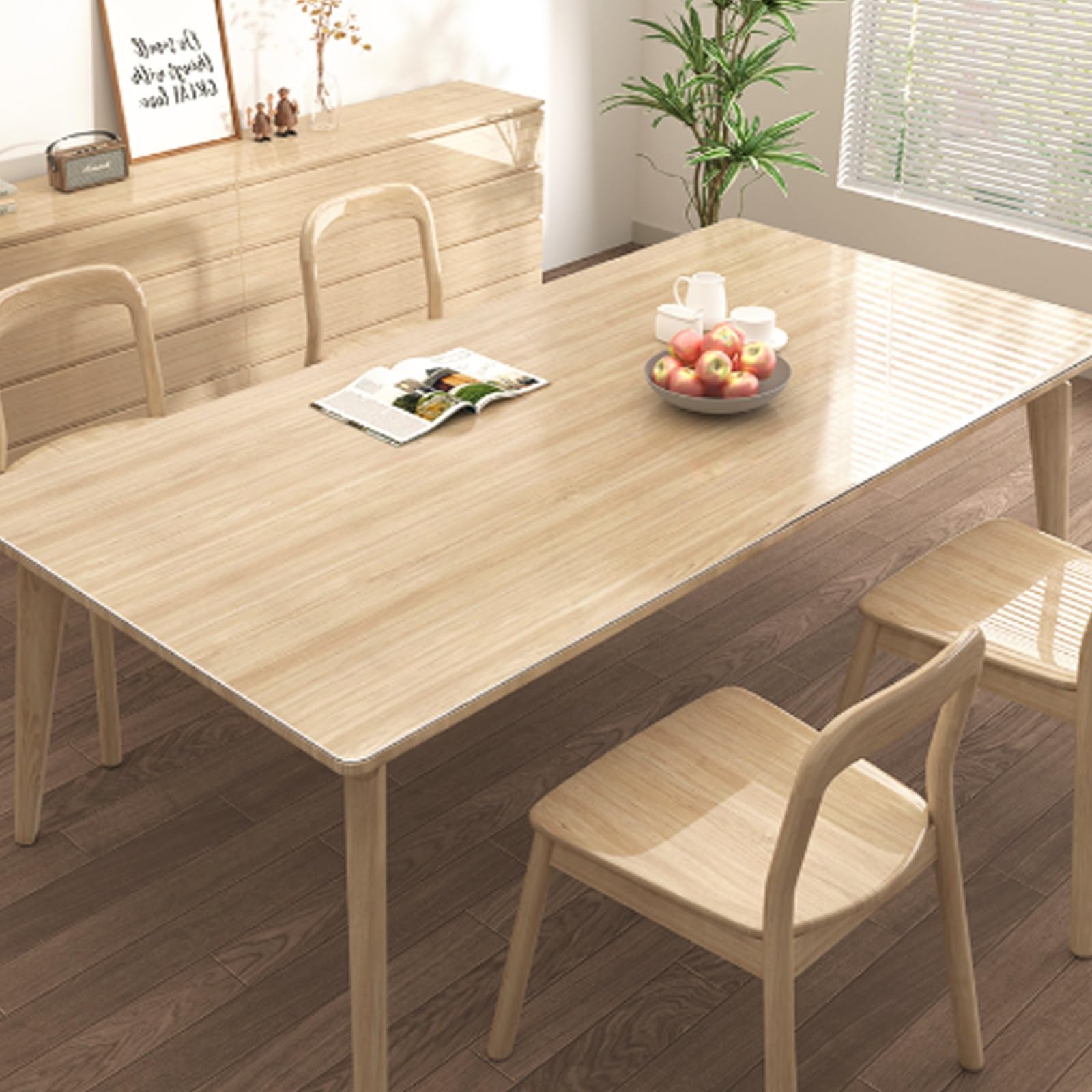 Tappetino da Scrivania Trasparente in PVC, 1.0mm Sottomano da Scrivania Trasparente 90 x 100 cm, Impermeabile Antiscivolo, Tovaglia in PVC per Ufficio e casa(110cm*240cm)