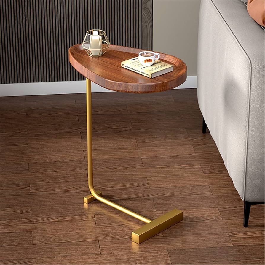 フル サイドテーブル　コー​​ヒーテーブル エンドテーブル　高級トレイテーブル Amazon｜C シェイプエンドテーブルアイアンサイドテーブル高級