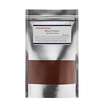 Mixed Tannins, Dyes, Tanning, Leather, Wood, Staining, Rust Conversion, Tannic Acid, 500 Grams 1.1 lb.