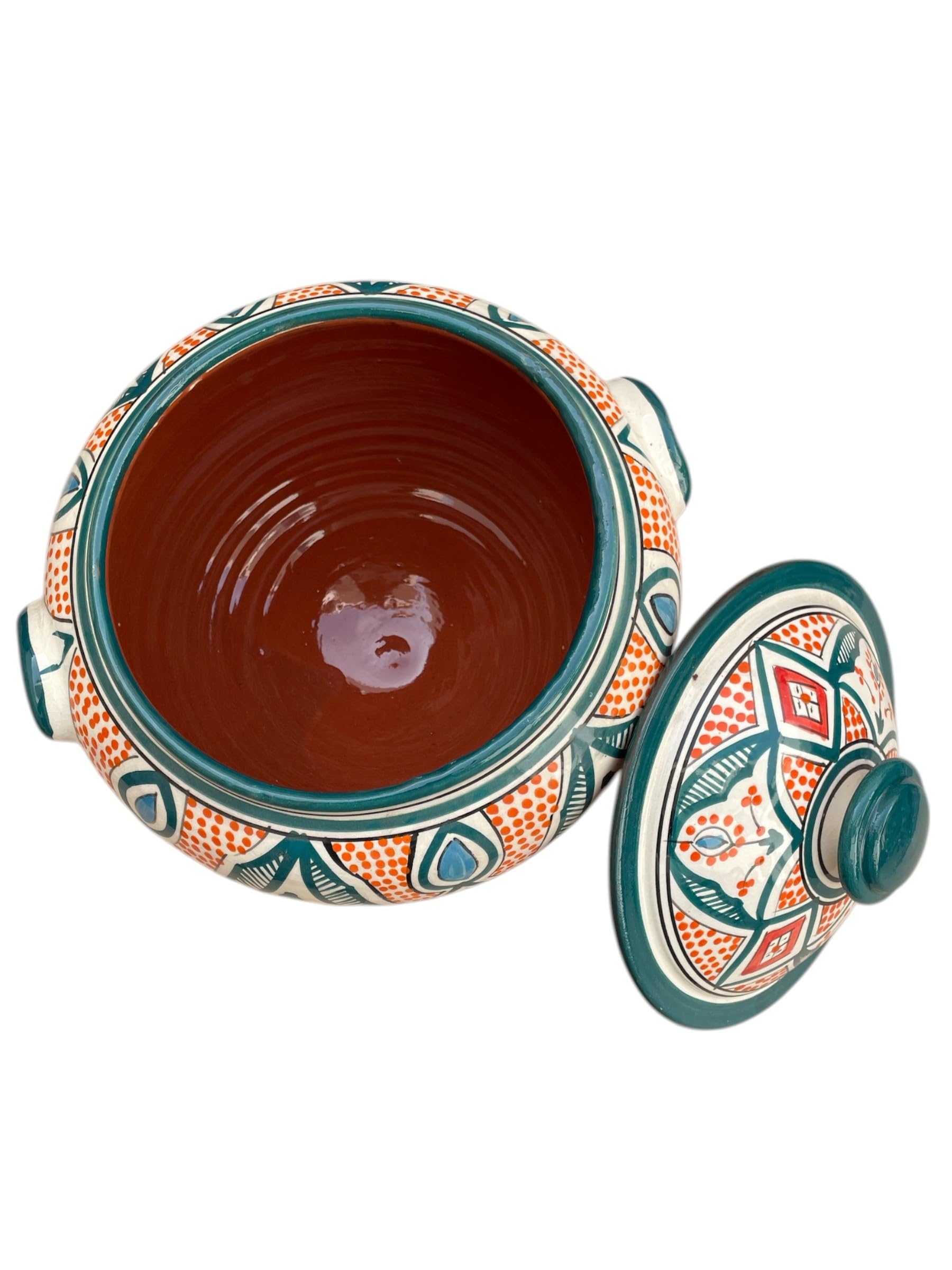 Générique Soupière BELDI CHIC avec ses bols – Élégance artisanale et convivialité à votre table (Orange/Vert)