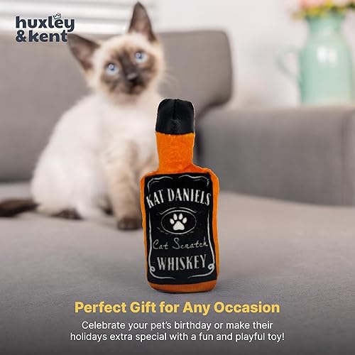 Miniatura 8 de Huxley & Kent Juguete de peluche para gato - Juguete interactivo de hierba gatera para gatos y gatitos - Juguete suave para gatito con arrugas y