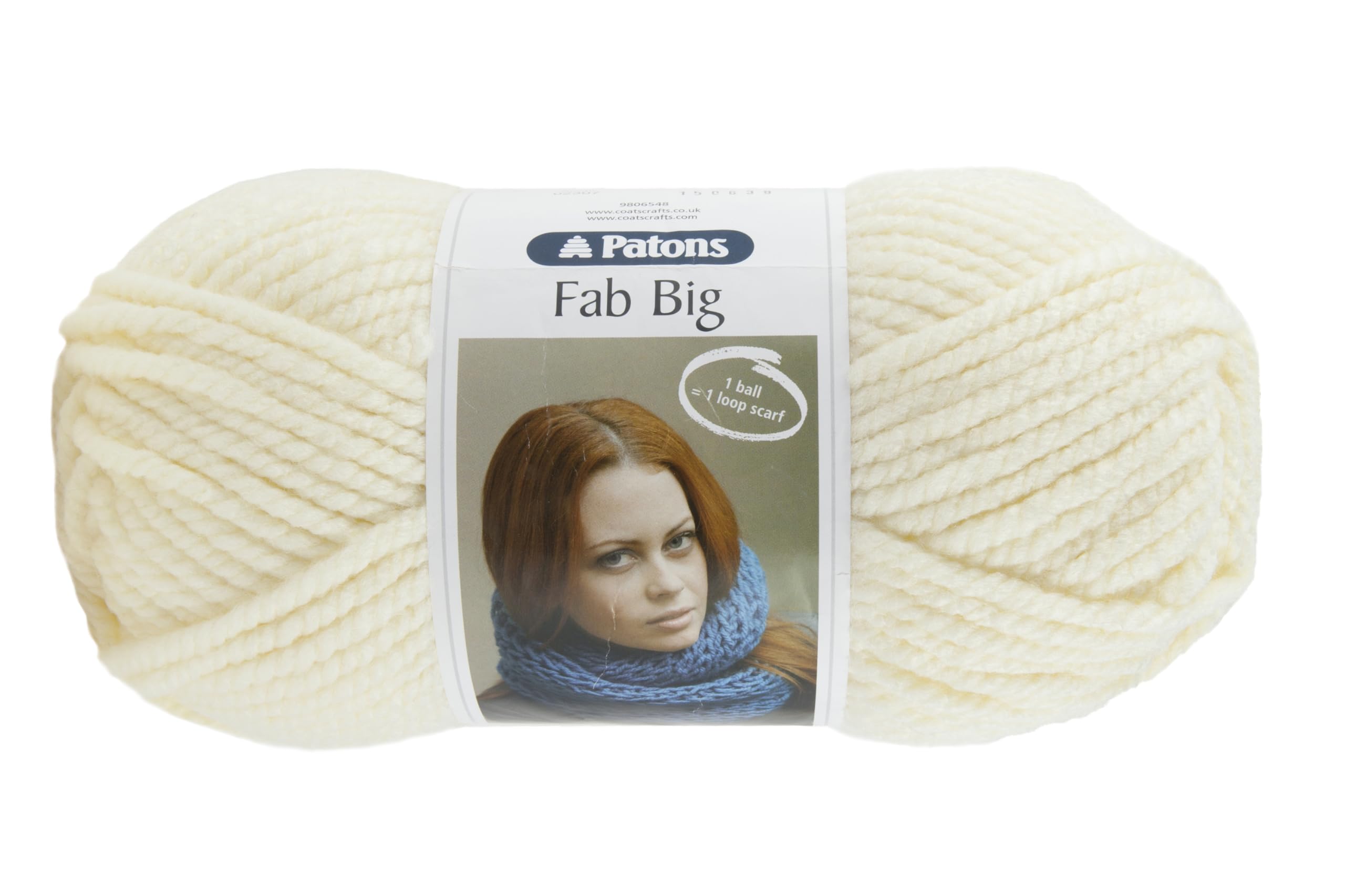 Patons Cream Fab Big, (02307), 200G