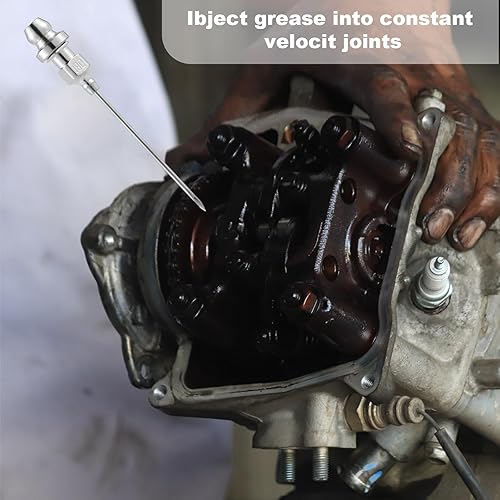 Miniatura 6 de 5 piezas de aguja inyector de grasa, boquilla de aguja de grasa pequeña con rodamientos portátil y desmontable, punta de aguja de pistola de grasa