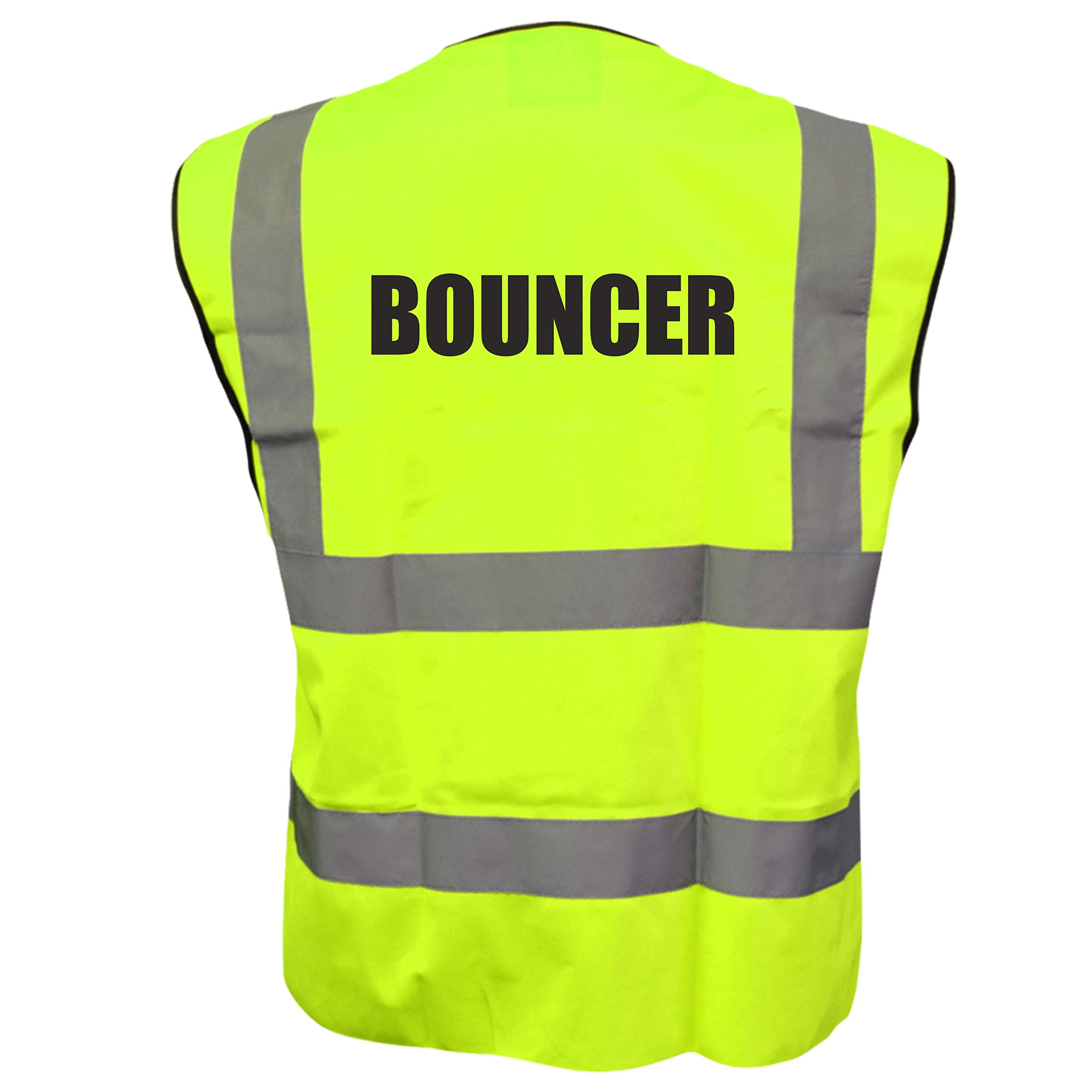 Brook Hi Vis Uk Unisex Yellow Bouncer Printed Hi Vis Vest/Waistcoat, Security Officer, Security Guard, Doorman, Bouncer, Events, Xlarge