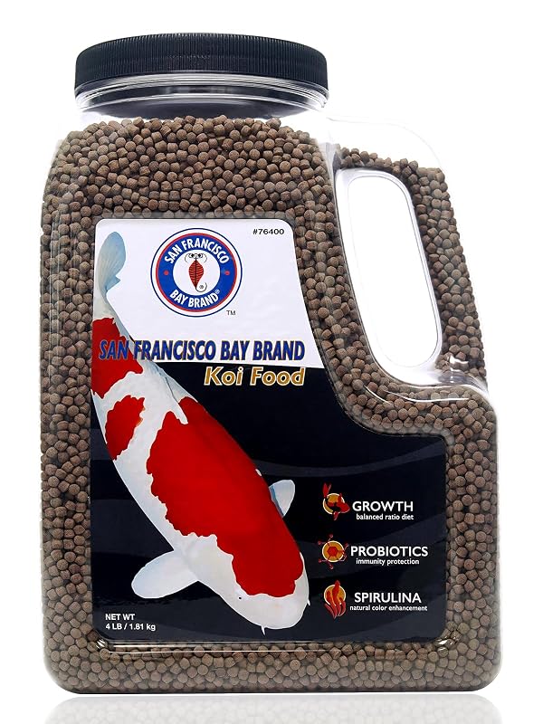 Alimento para peixes koi com pellets flutuantes médios San Francisco Bay Brand 1,81 kg