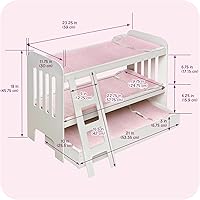 Vista 4 de Badger Basket Literas con cama corrediza muñecas con escalera (se ajusta American Girl Dolls).