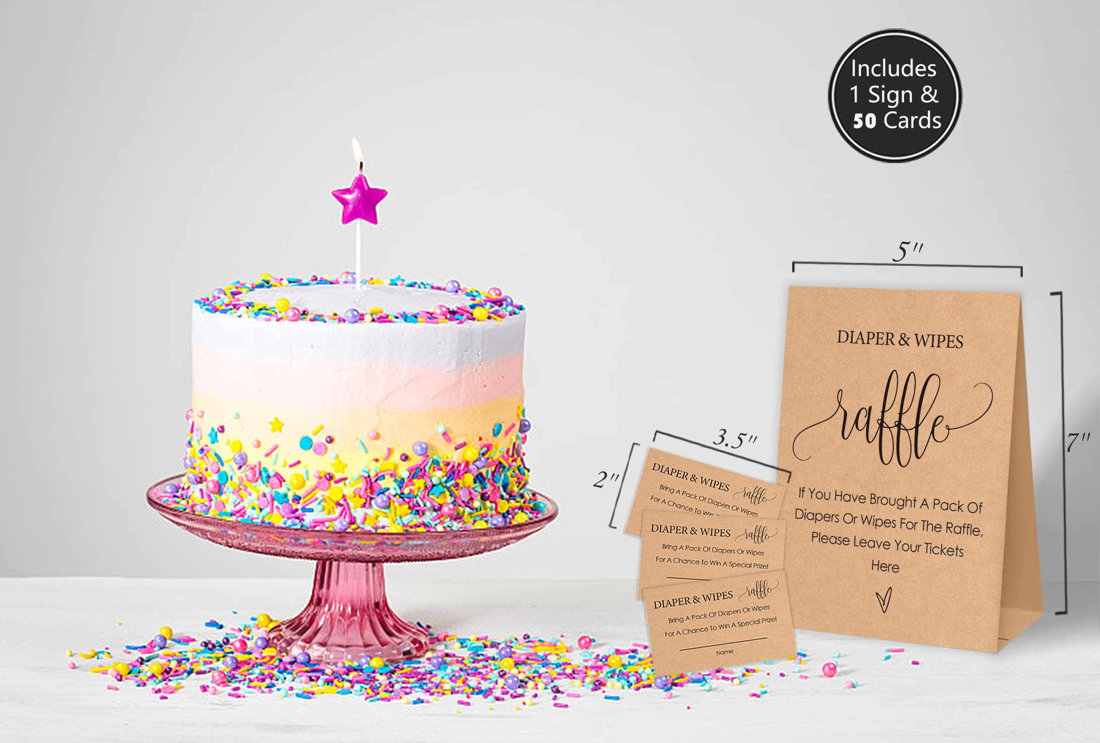 50 Stück Windel-Tickets Für Die Babyparty – Mit Ahornblatt-Design, 5,1 X 8,9 Cm