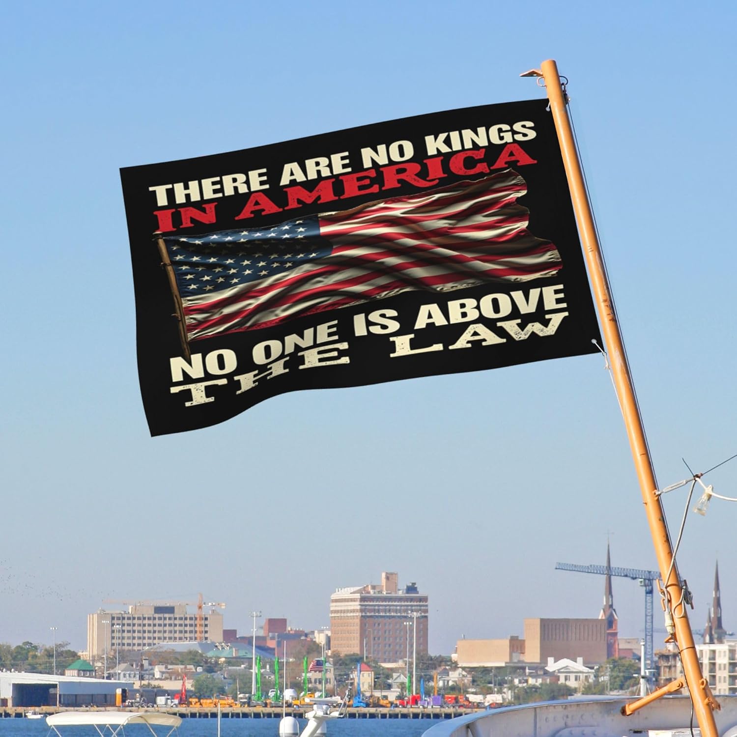 4x6 Feet No Kings in America Flag No One Is Above The Law Flags for Outside Double Sided 3-Ply Yard Signs Banner
