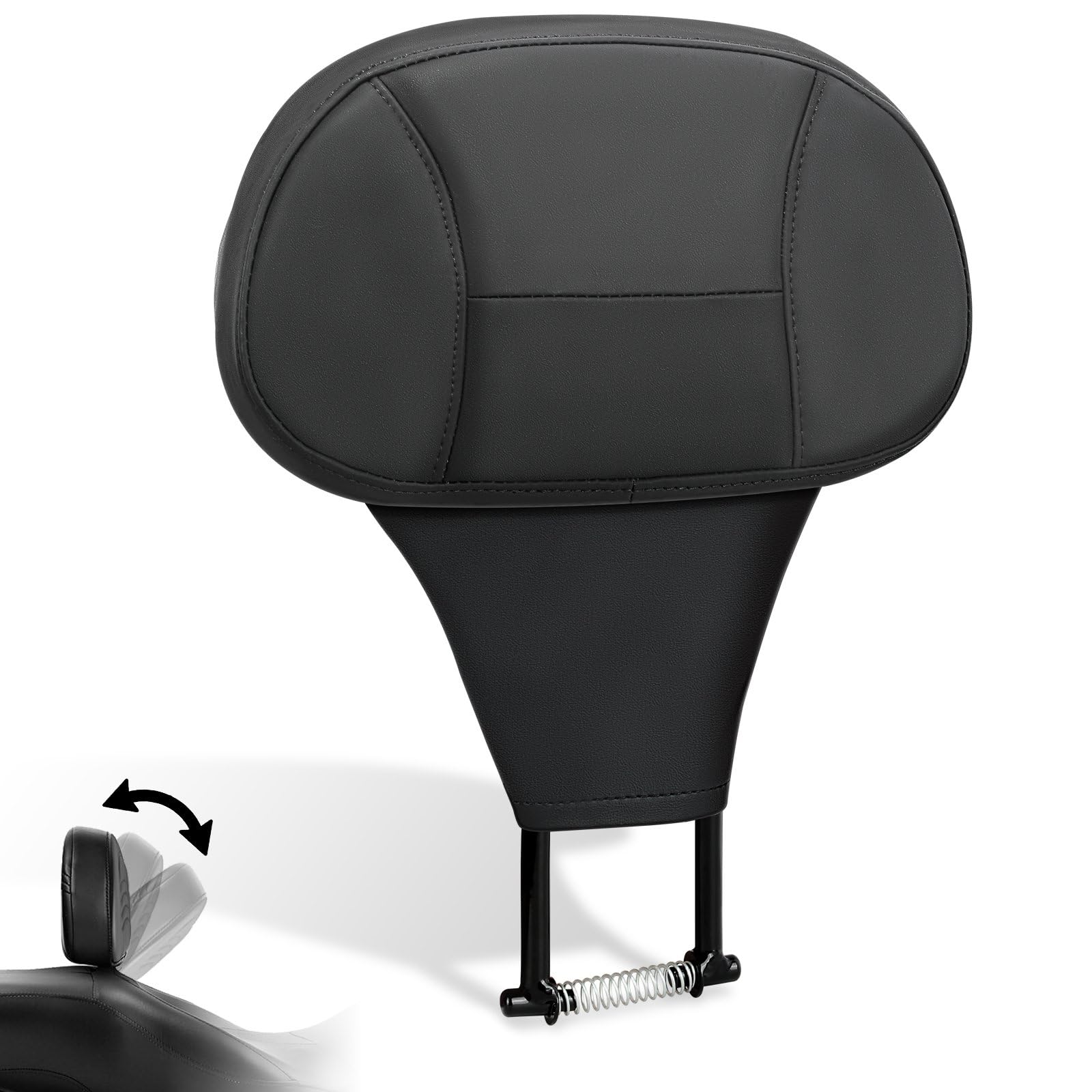 Rider Dossier réglable, coussin de dossier amovible pour conducteur de moto Harley Touring Electra Glide CVO Road Glide Road King Street Glide 2009-2025, noir #17