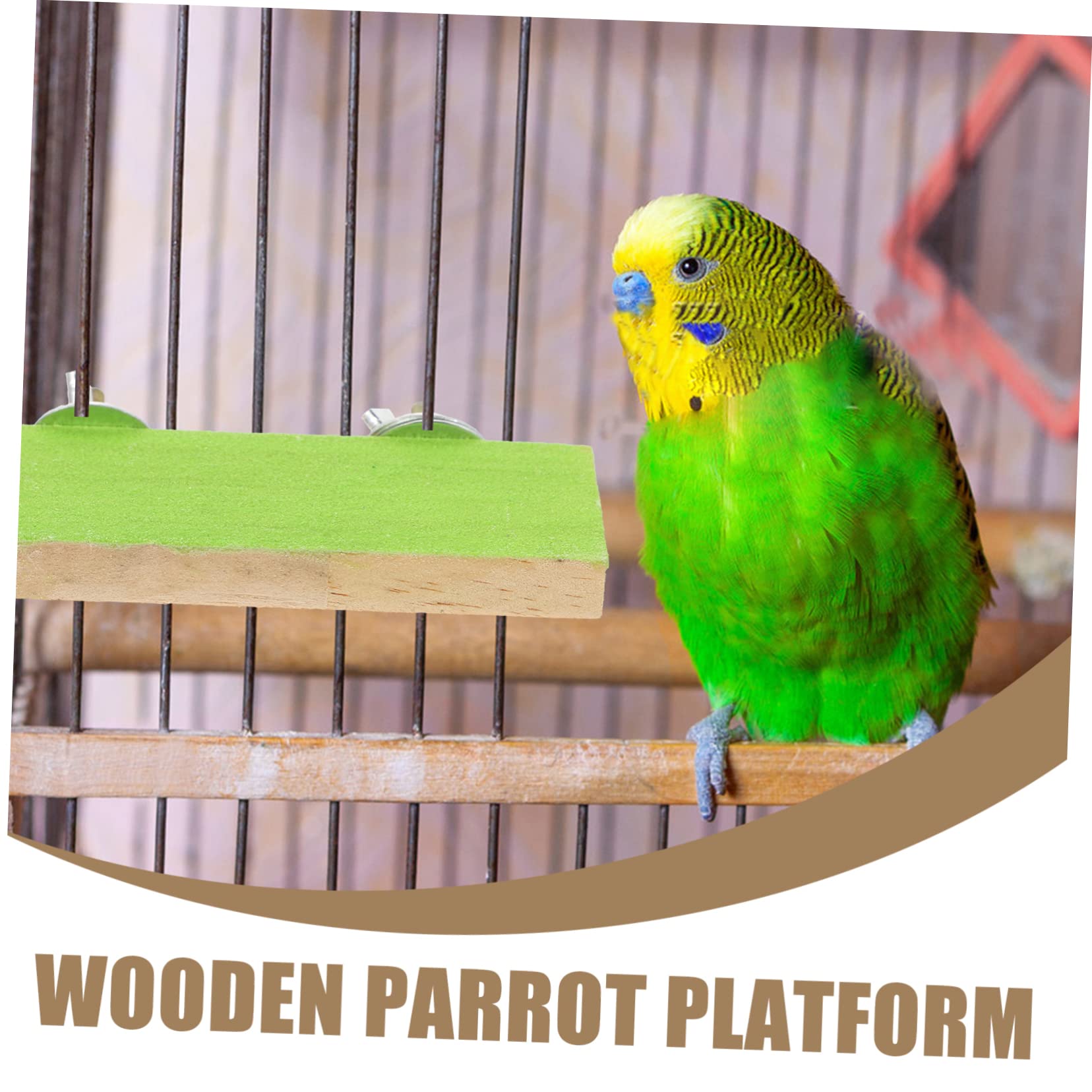 木製鳥用多層スタンド Amazon | Lurrose 2個木製インコ用プラットフォーム 鳥用スタンド 耐