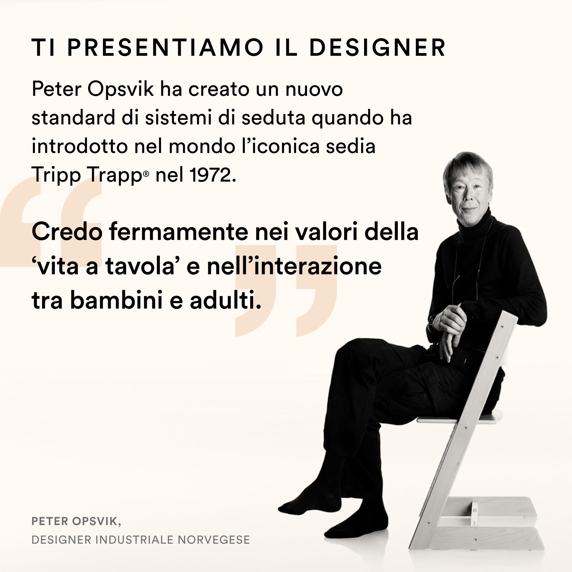 Seggiolone Stokke Tripp Trapp (Vanilla White) con vassoio Stokke (Vanilla White) - Include sedia Tripp Trapp, Baby Set 2 per bambini da 6 a 36 mesi - Regolabile e facile da pulire