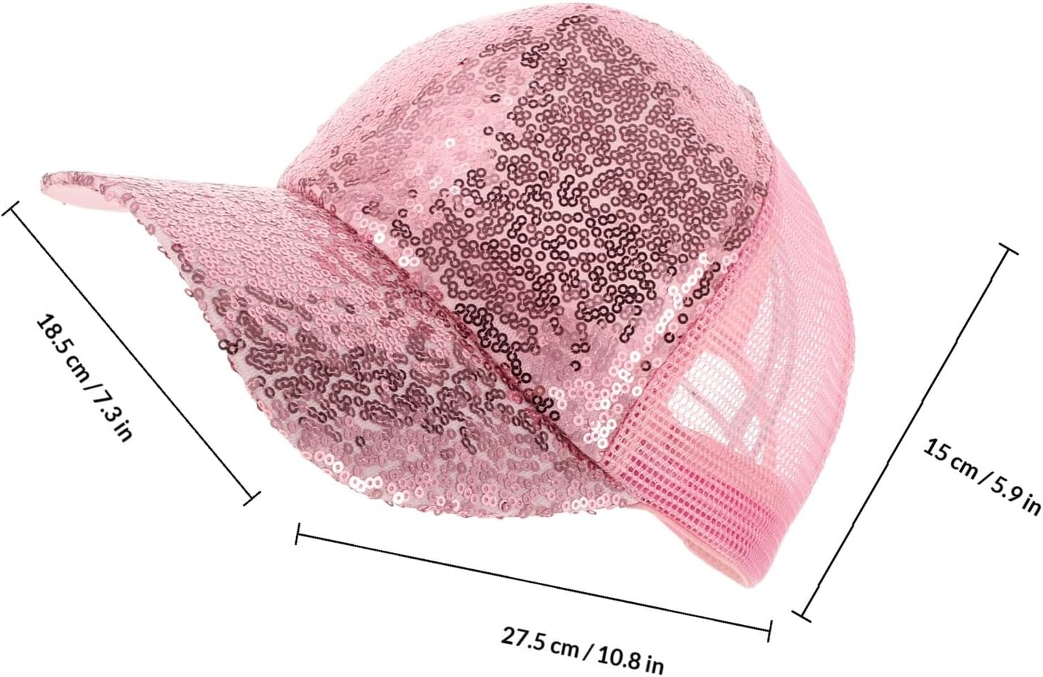 Women's Breathable Baseball Cap with Sequin Mesh, UV Sunshade Hat for Outdoor Running and Hiking, Adult Lightweight Summer Sun Protection
