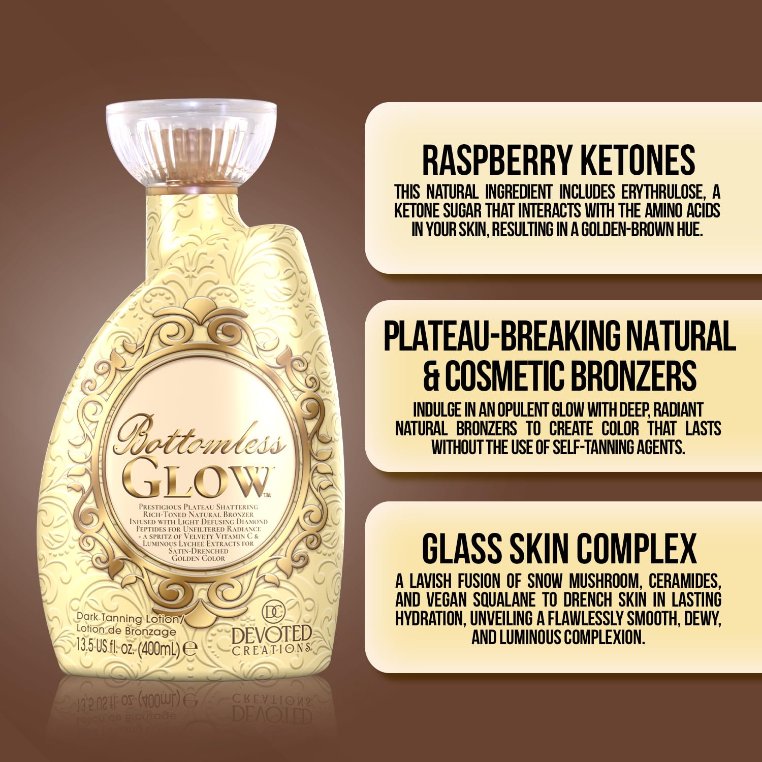 Devoted Creations - Bottomless Glow - Sonnencreme - 400ml