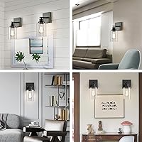 Vista 6 de Apliques de pared enchufables, paquete de 2 lámparas de pared, apliques de pared rústicos, apliques de iluminación de pared, apliques de pared