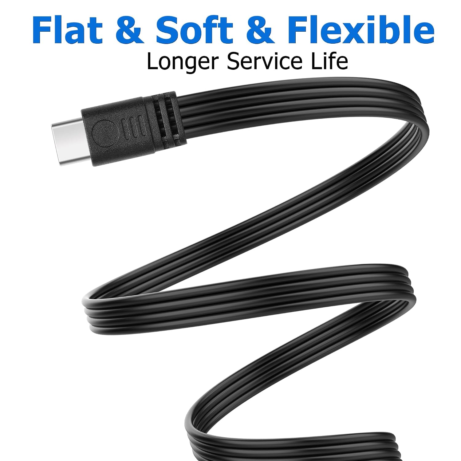 USB C Cable, 90 Degree Right Angle USB C to USB C Data Transfer CableC Flat USB C Charging Cable for Tablet,Laptop or USB-C Devices11 in/30 cm(Down Angle) image 3