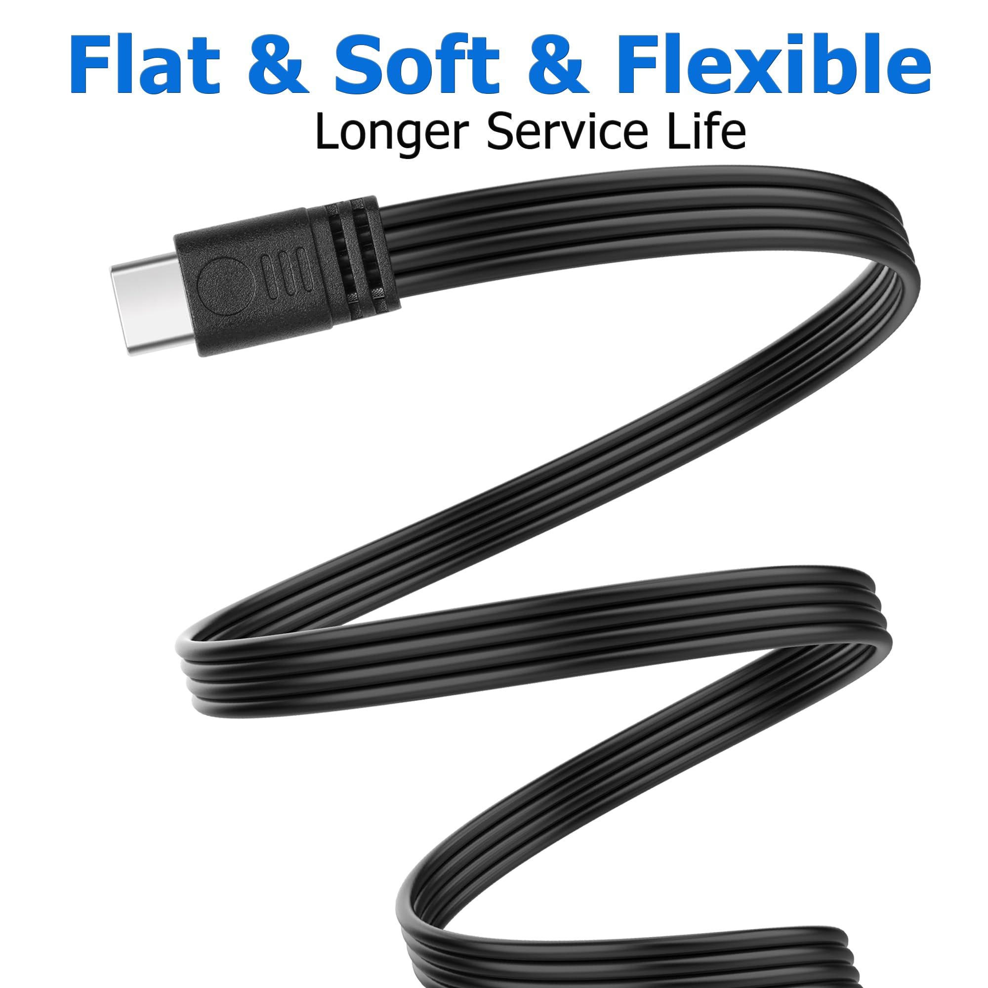 Cavo dati reversibile USB-C tipo C a USB 2.0 ad angolo di 90 gradi sinistro, destro, SU e giù per Mac, tablet e telefono cellulare 25 cm 1 m  7