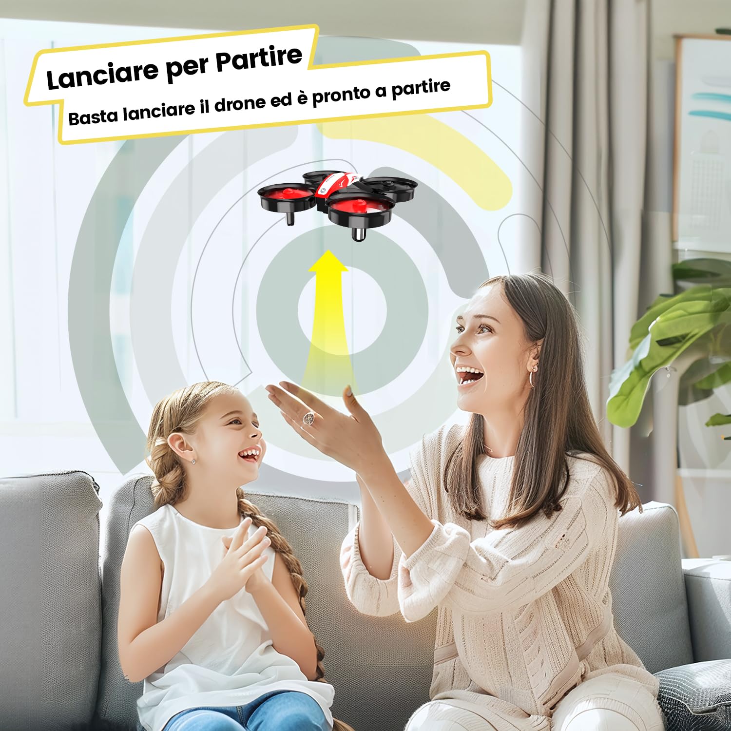 Holy Stone HS210 Mini Drone RC Quadcopter Drone per Bambini e Principianti RC Elicottero Aereo con Libreria Automatica, Flip 3D, Modalità Senza Testa e Batterie Extra Giocattoli per Ragazzi e Ragazze