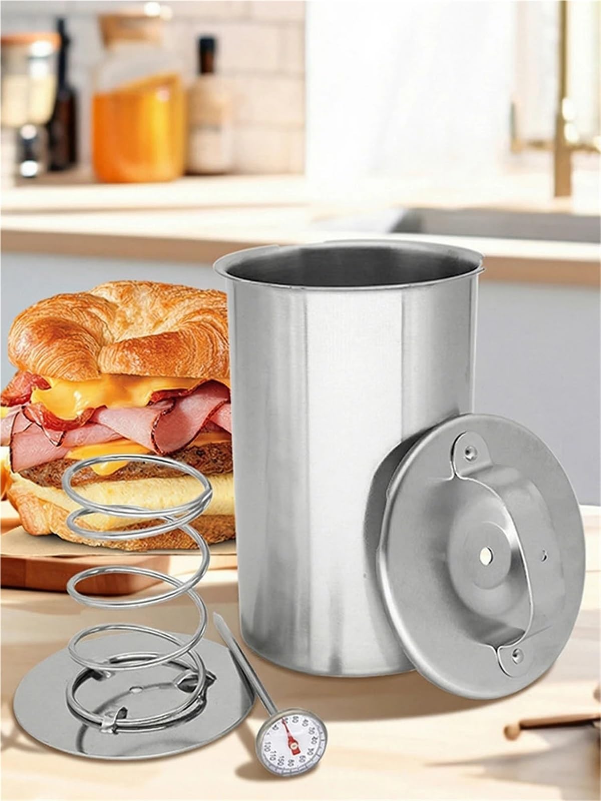 Pressa per prosciutto Pressa for Carne in Acciaio Inossidabile for pentola a Vapore con termometro for prosciutti a e Macchina for Rotoli for Cucina casalinga Piccoli ristoranti