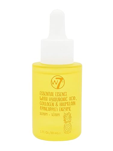 W7 Essential Essence - Suero facial con ácido hialurónico y extracto de piña - Rejuvenece y protege la piel