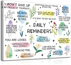 Dazzlewall Framed Daily Reminders Wall Art Poster, Motivational Quotes Wall Poster for Office Living Room Bedroom Decor 16x12 in
