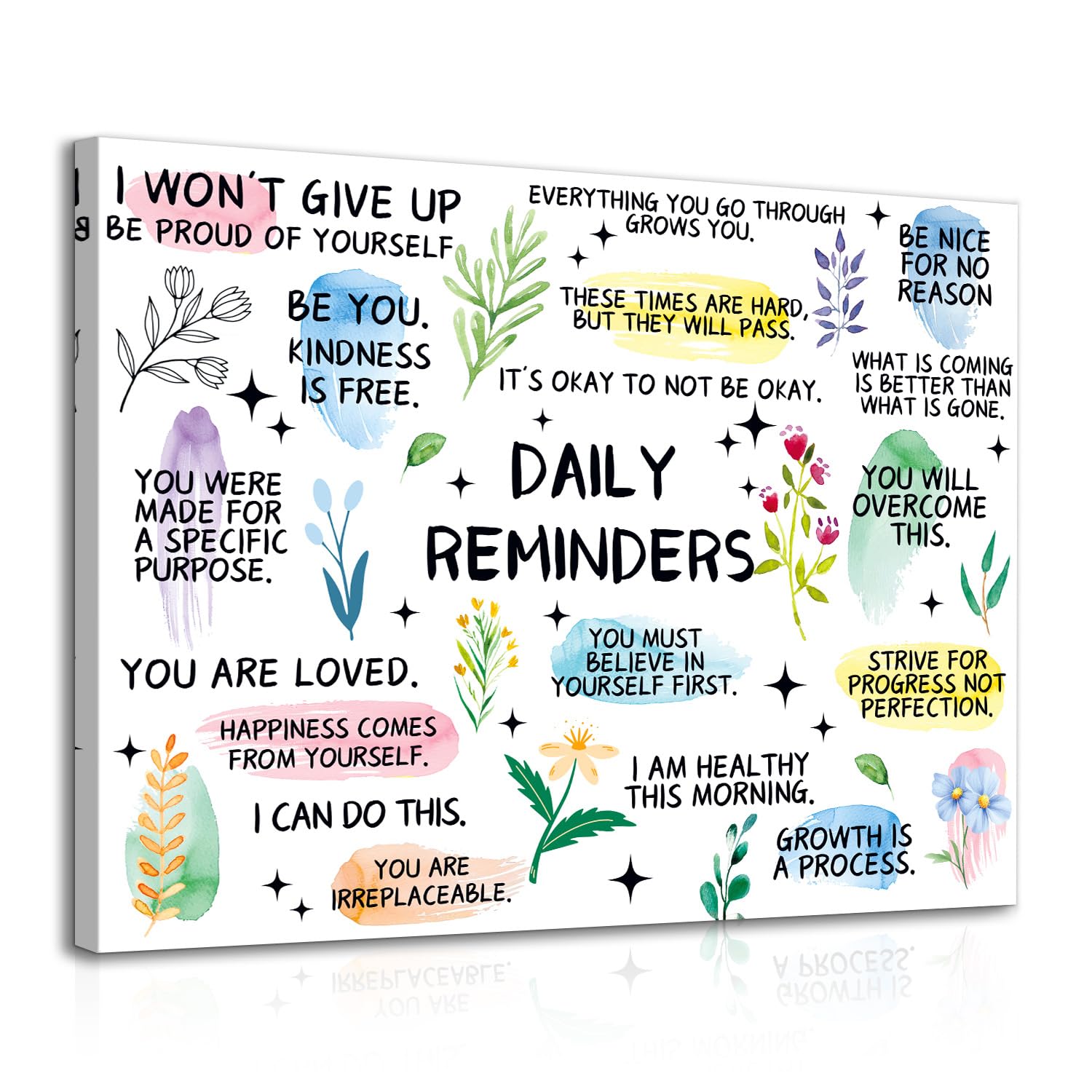 Dazzlewall Framed Daily Reminders Wall Art Poster, Motivational Quotes Wall Poster for Office Living Room Bedroom Decor 16x12 in