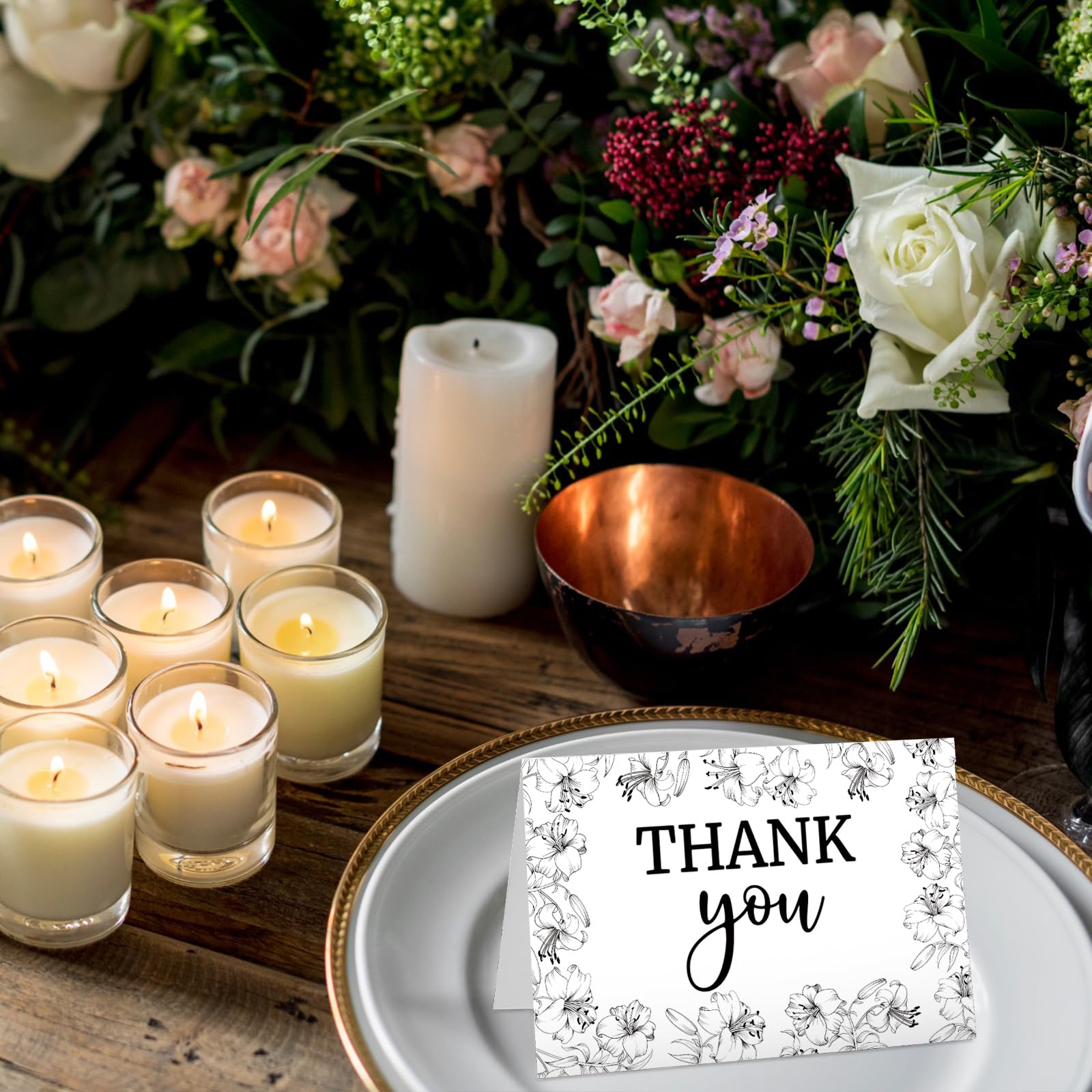 Sympathy Thank You Cards 50 Set Funeral Thank You Cards With Envelopes -  Blue Floral Sympathy Notes Sympathy Cards With Envelopes, image size:1600x1600