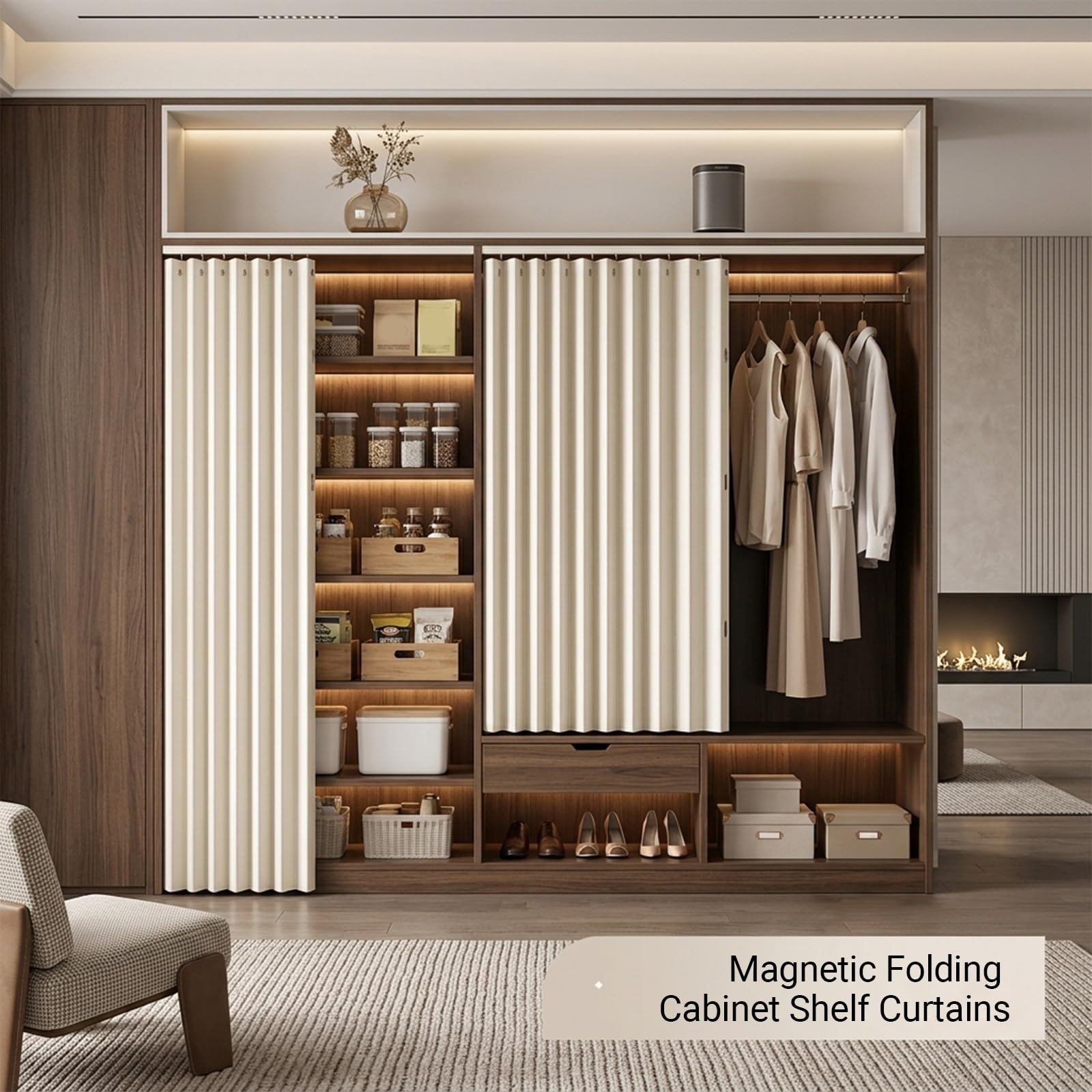 Blackout Curtains for Doorways Closets Room Divider,