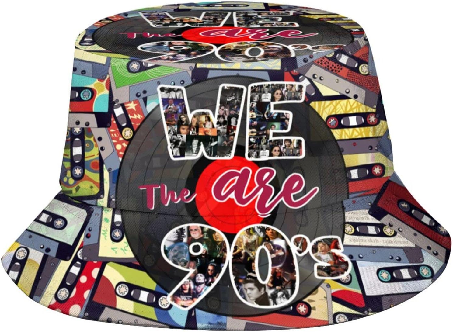Retro 80s 90s Bucket Hats for Men Women Beach Travel Bucket Hat Summer Outdoor Packable Fisherman Hat (We are The 90's - 2, One Size)