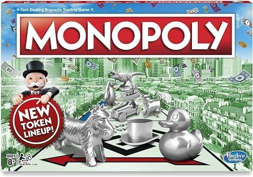 Classic Monopoly Now with Cat, Duck,& Dinosaur