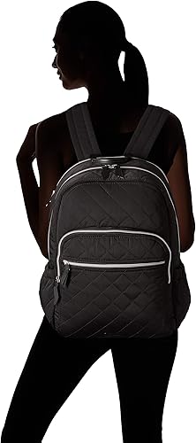 Miniatura 7 de Vera Bradley Mochila Campus de sarga de rendimiento, Negro, talla única