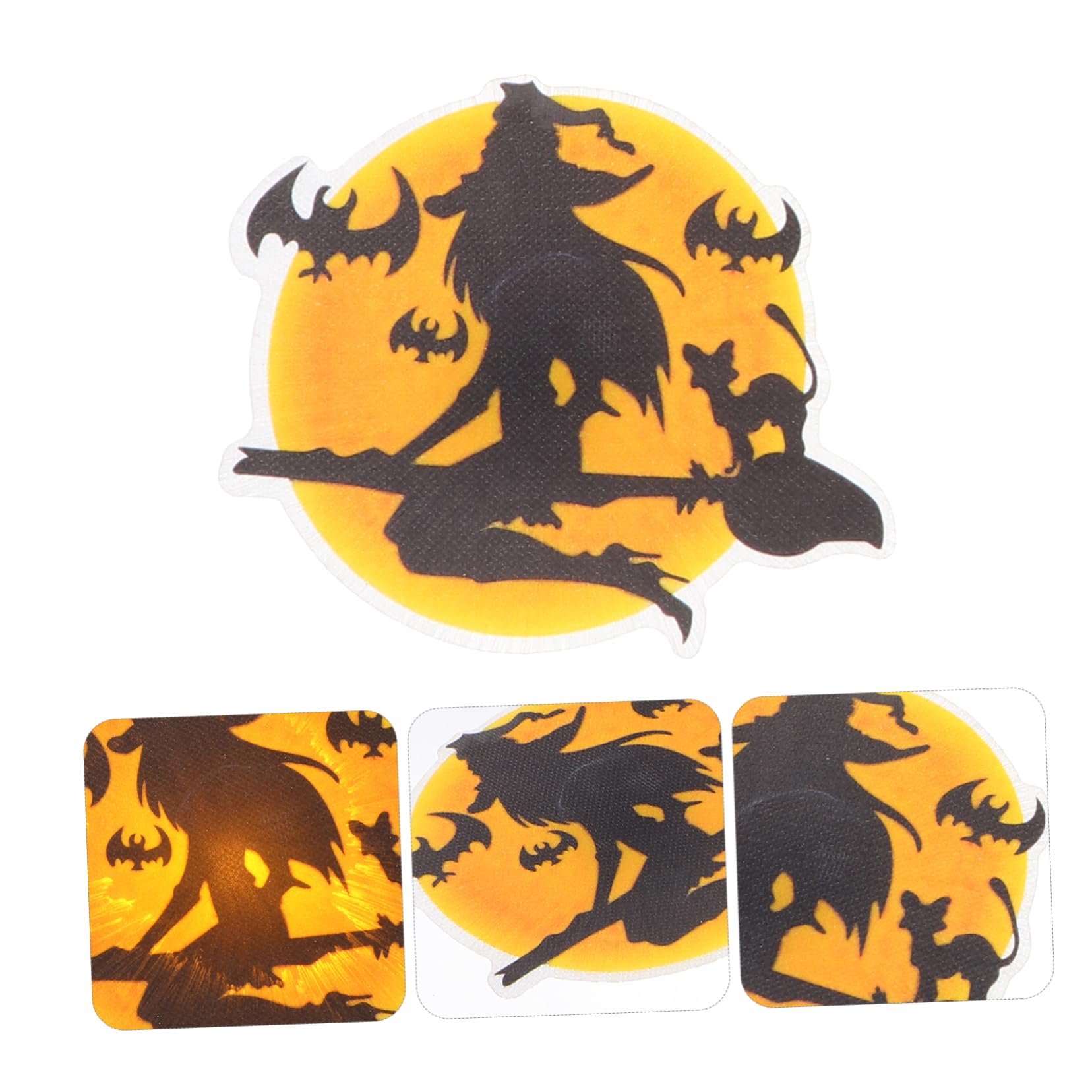Veemoon 3pcs Fiber-Optic Decorative Lamps for Halloween Hanging Pendant Lights Creative Bat Pumpkin and for Festive Atmosphere and Home Decoration Random Style