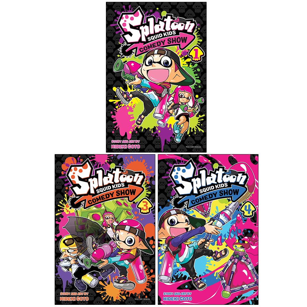 Sponsored Ad – Splatoon Squid Kids Comedy Show Volume 1 3 4 Collection 3 Books Set By Hideki Goto