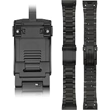LDFAS [Adjustable Buckle Fenix 8/7X/ Band, 26mm Quick Fit Titanium Metal Men Bands Compatible for Garmin Fenix 8 51mm/Instinct 3X/Enduro 3/tactix 7 Bands, SSR-Black