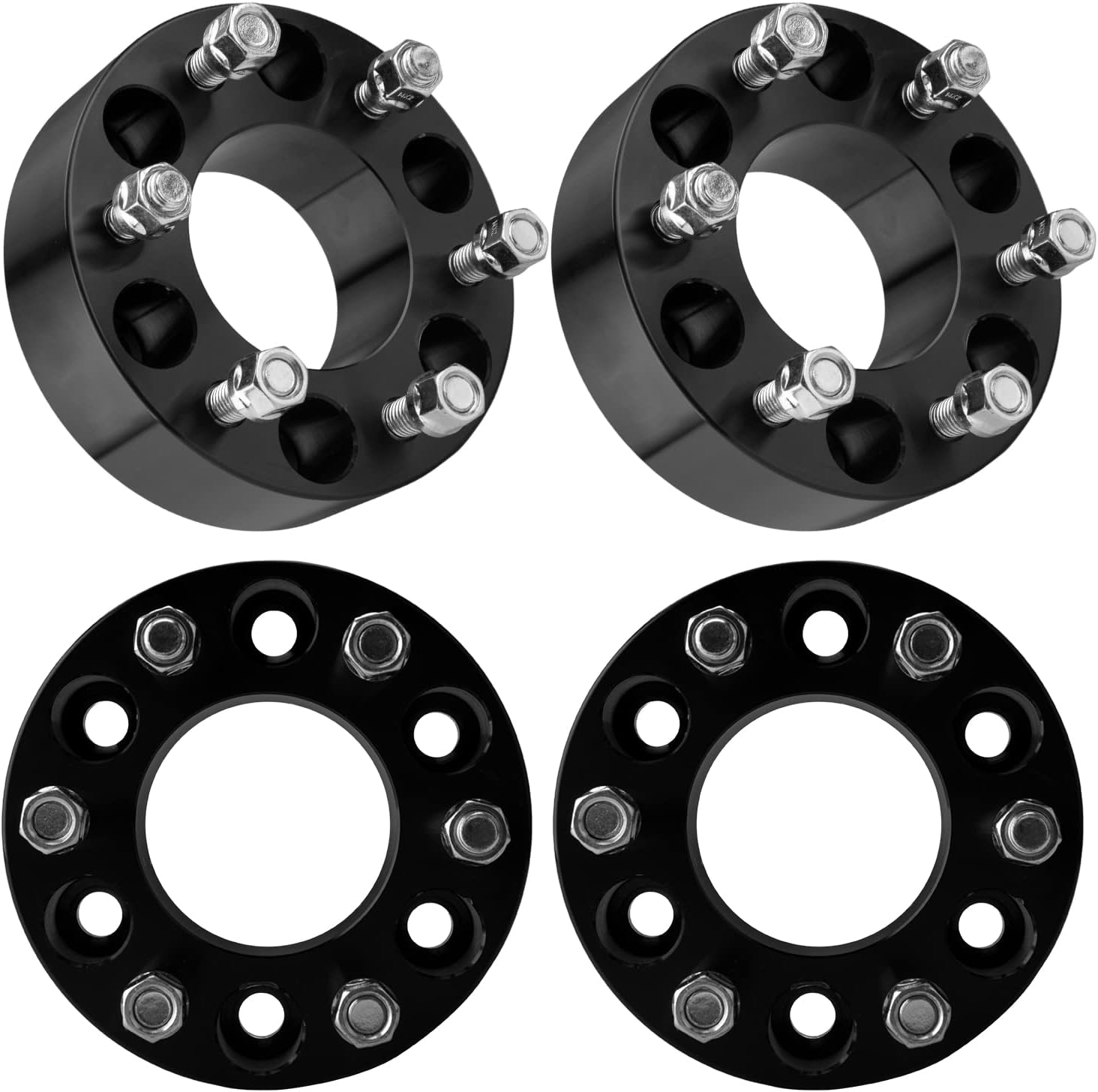 KAX 6x135mm Wheel Spacers, Forged 2" Spacers with Thread Pitch M14x2 Hub Bore 87.1mm,4Pcs fit for 2000-2014 Expedition, 2004-2014 F-150, 2004 F-150 Heritage,Black,Not Hubcentric