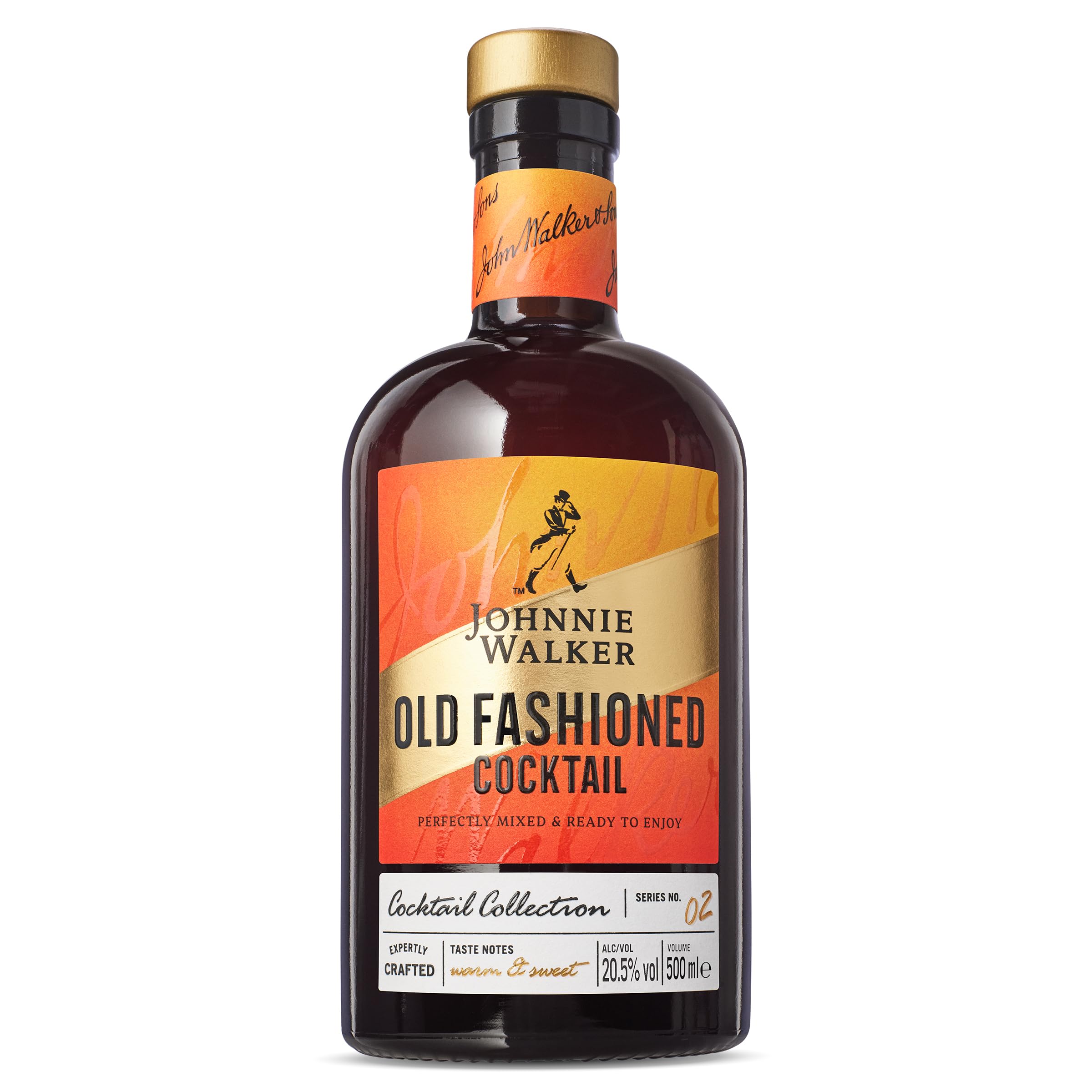 Johnnie Walker Whisky Old Fashioned Cocktail Drink, 20,5 % vol, 50 cl / 500ml Flasche