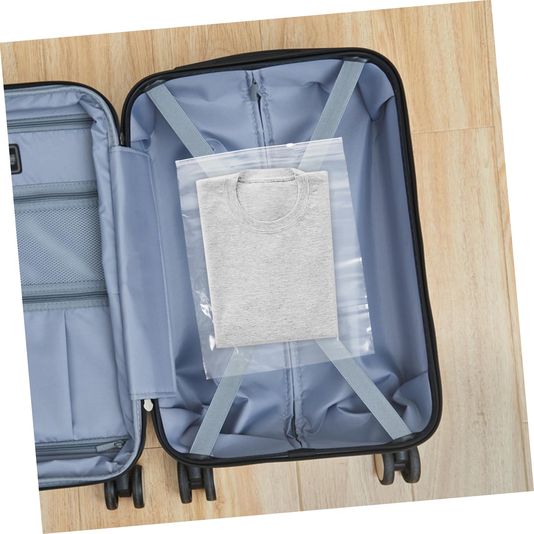 50pezzi Sacchetti Trasparenti Cerniera Per Impermeabili e Resistenti Borse Plastica Richiudibili Per Vestiti Scarpe Pantaloni Camicie Maglioni Viaggi e Stoccaggio Capacità e