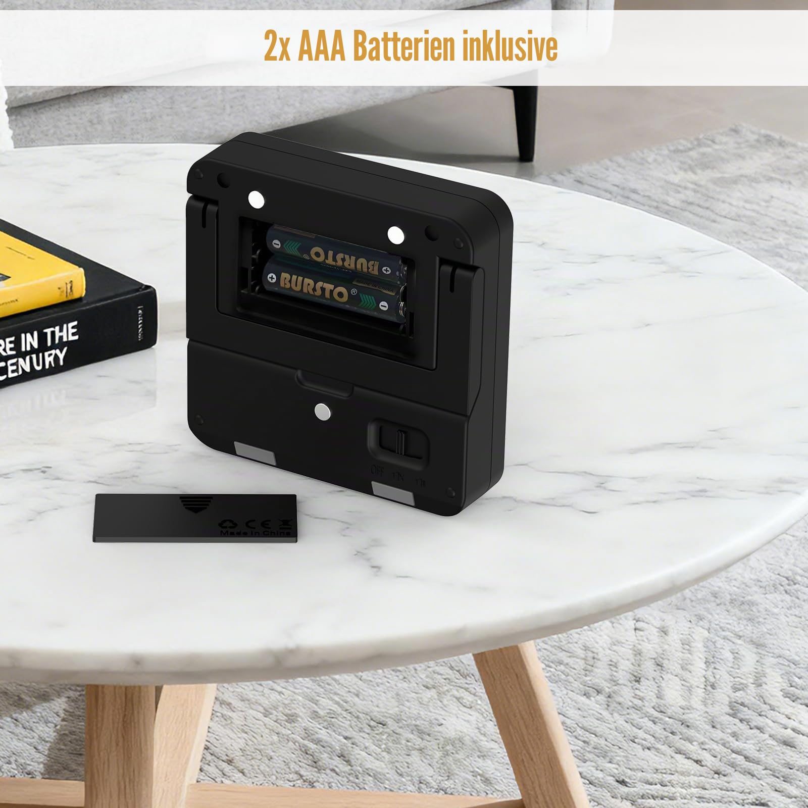 Digitaler Dual-Küchentimer, 4 Kanäle, unabhängiger Countdown-Timer, großes Display, On/Off, lauter Lautstärkealarm und Blinklicht mit magnetischer Rückseite, Ständer, Batterie im Lieferumfang