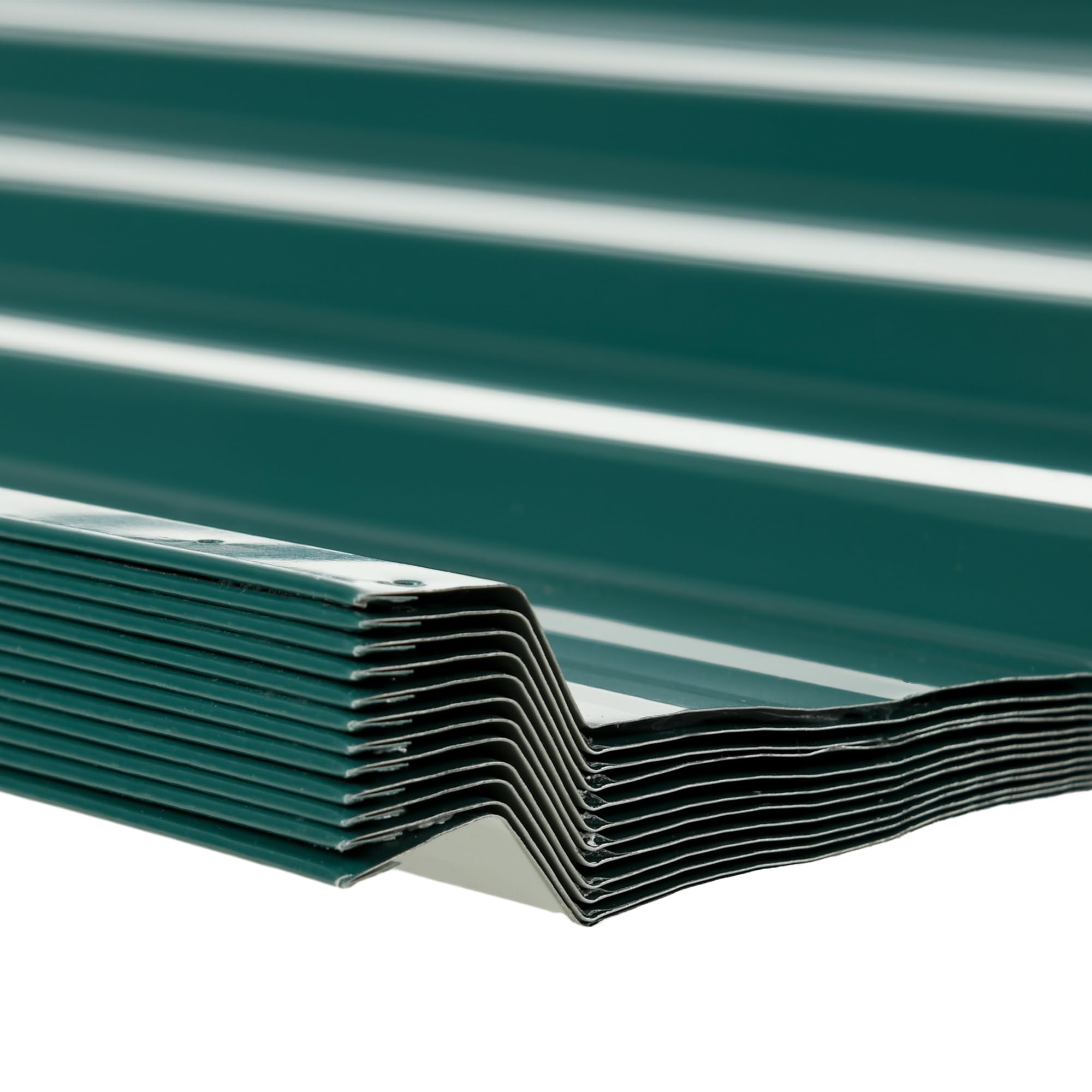 Outsunny 12 Stück Trapezblech 129x45cm 7m² Verzinkt Dachblech 0,25 mm Wetterfest Profilblech Verzinkter Stahl Dachplatten Dachpaneele Stahlblech Wellblechplatten für Dach Gerätehaus Carport Grün