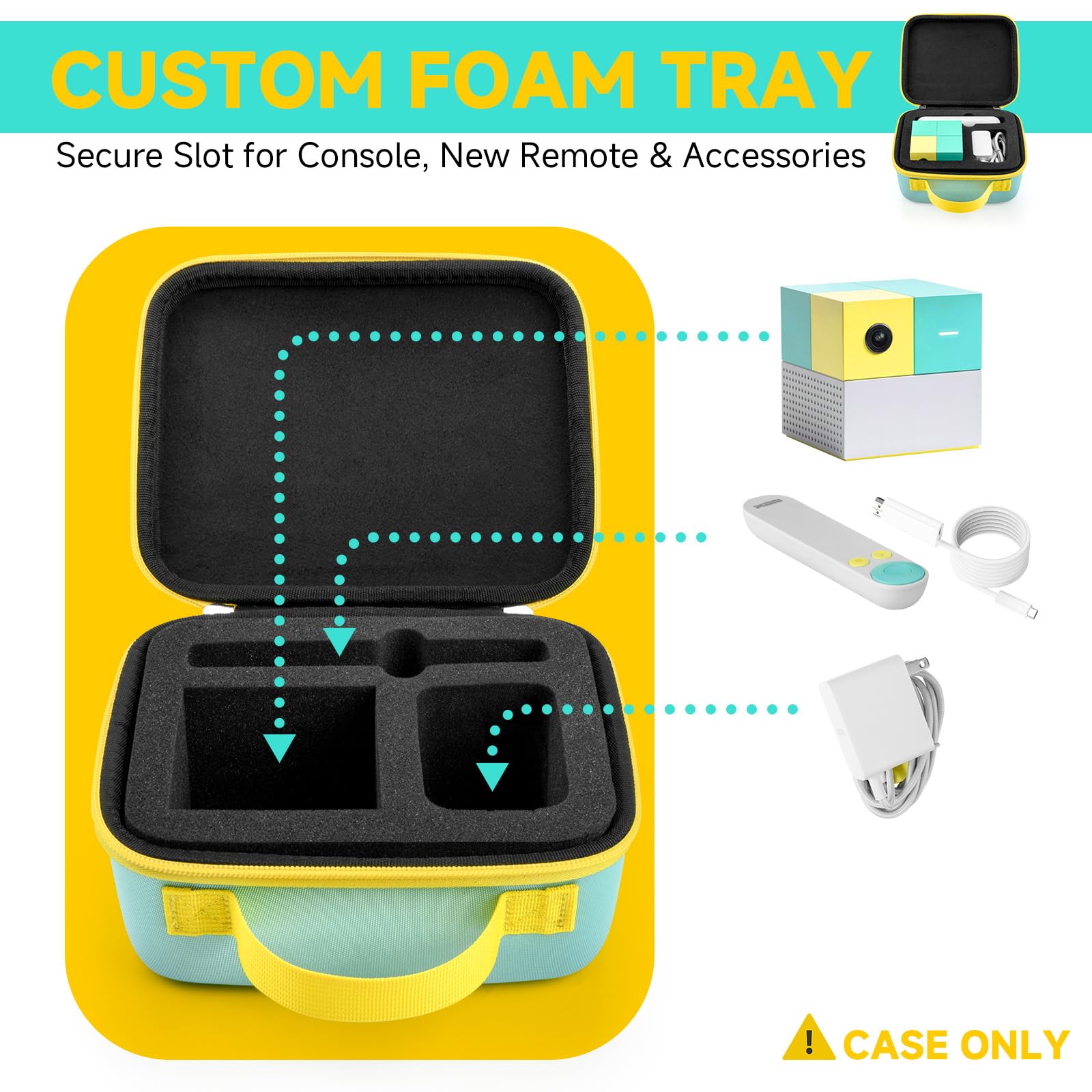 CaSZLUTION Travel Protective Case for Nex Playground System, Portable EVA Storage Box Compatible with Nex Playground Active Play System Console and Accessories (Case Only)