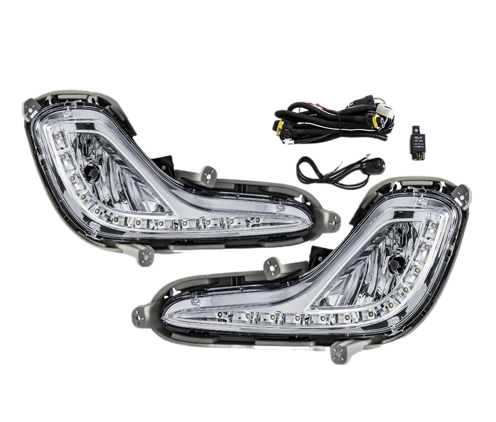 Para Hyundai Para Accent 2012, 2013, 2014, 2015, 2016 Y 2017, Luces Diurnas LED DRL, Faros Antiniebla Y Luces Diurnas.