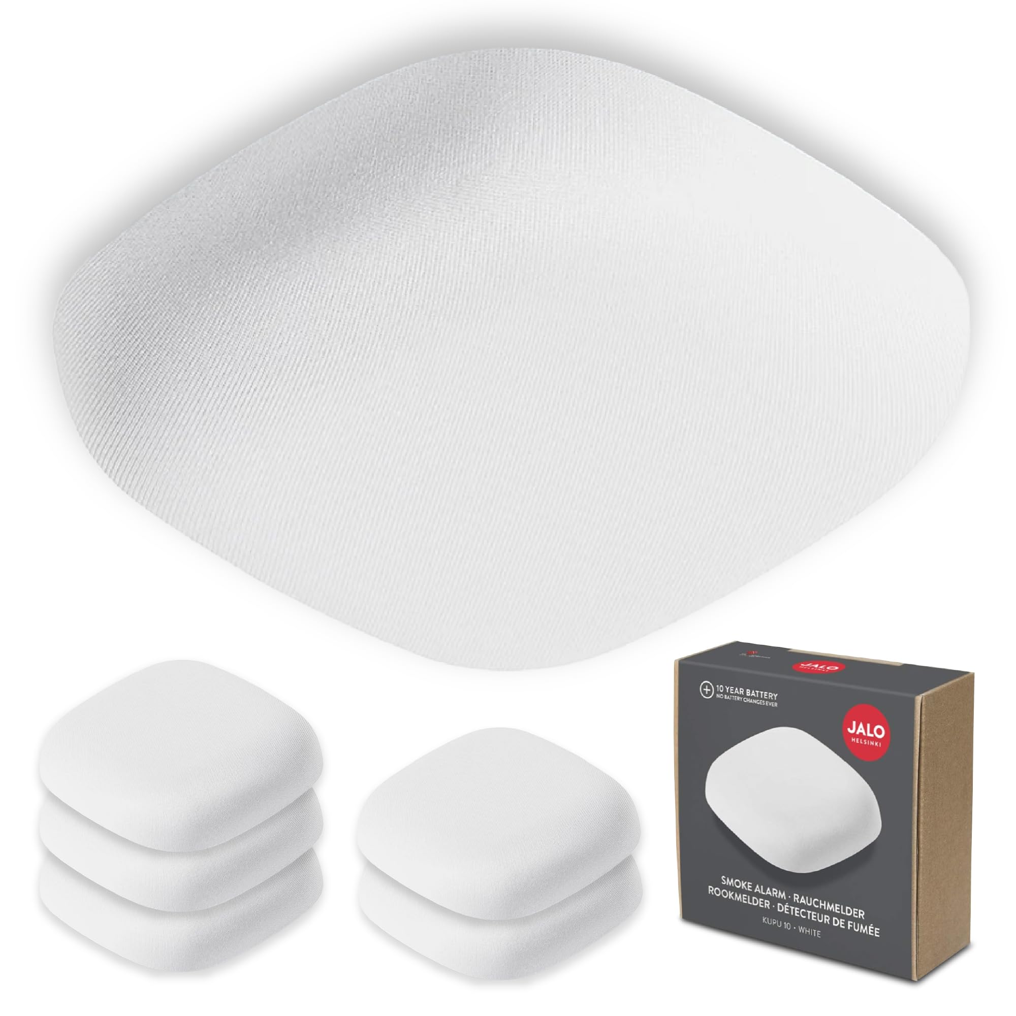 Jalo Kupu - Detector de Humo (10 años), diseño escandinavo, Color Blanco