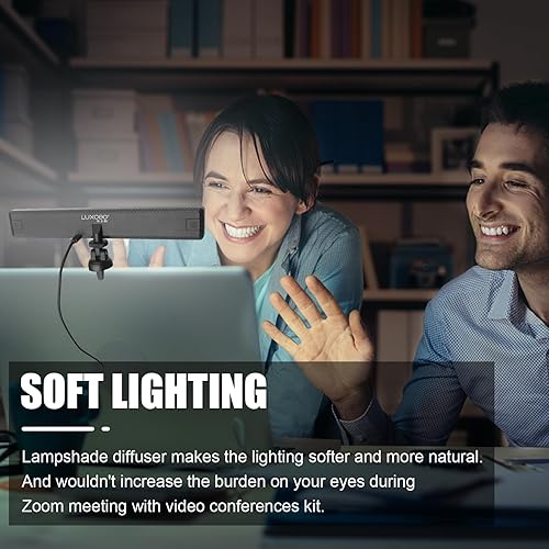 Miniatura 6 de luxceo Iluminación de videoconferencia, luz de zoom para trabajo remoto, iluminación de cámara web para laptop, llamadas de zoom, transmisión en