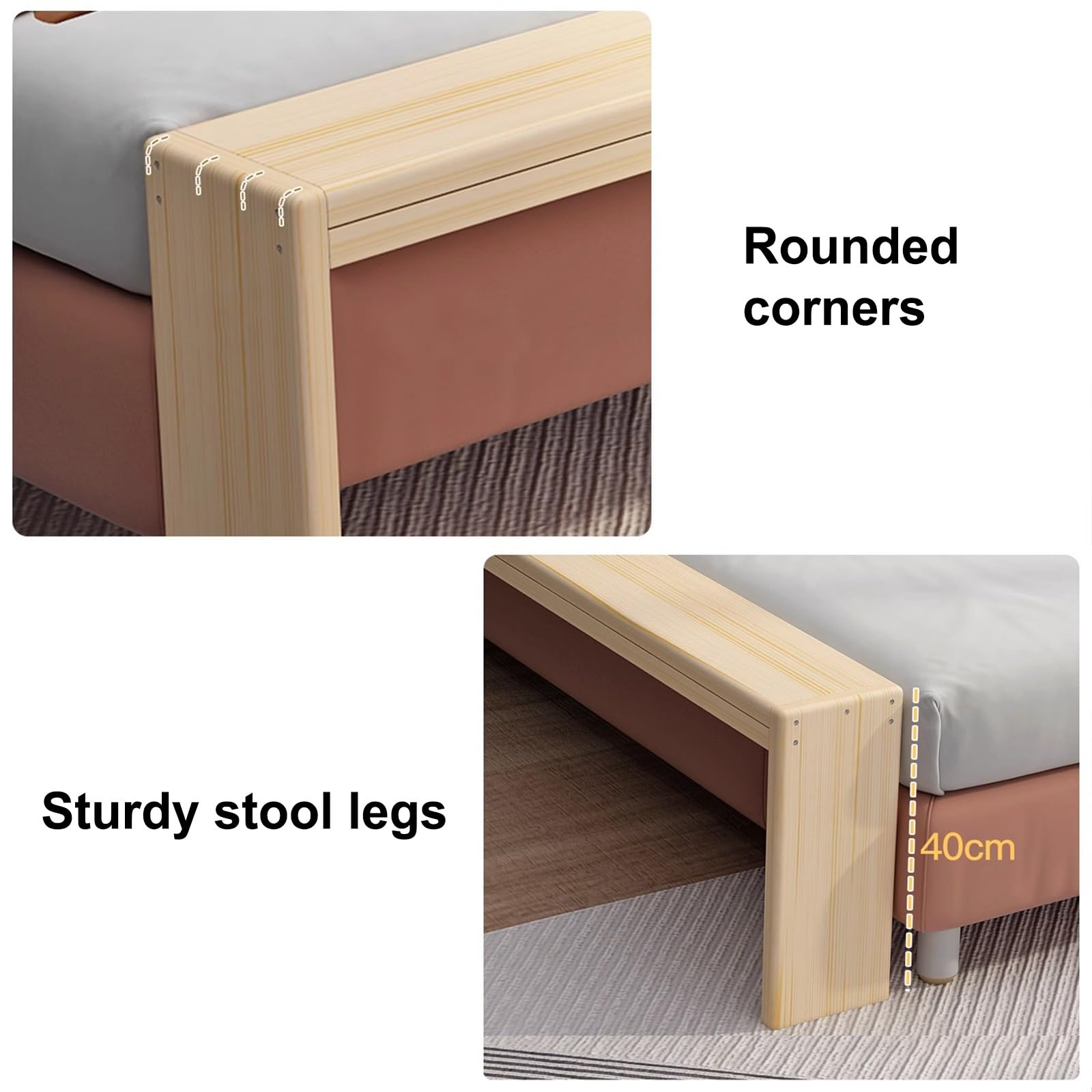 Amazon.co.jp: ベンチ 木製 室内 長椅子 収納スツール 無垢材 キッチン