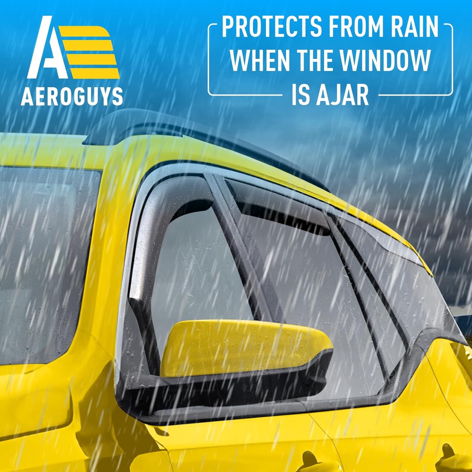 Extra Durable Window Deflectors in-Channel Window Visors Rain Guards Fit for GMC Terrain 2018-2024, Sun Visors, Wind Vent for Shades, Exterior Car Accessories - 4pcs. AG0163