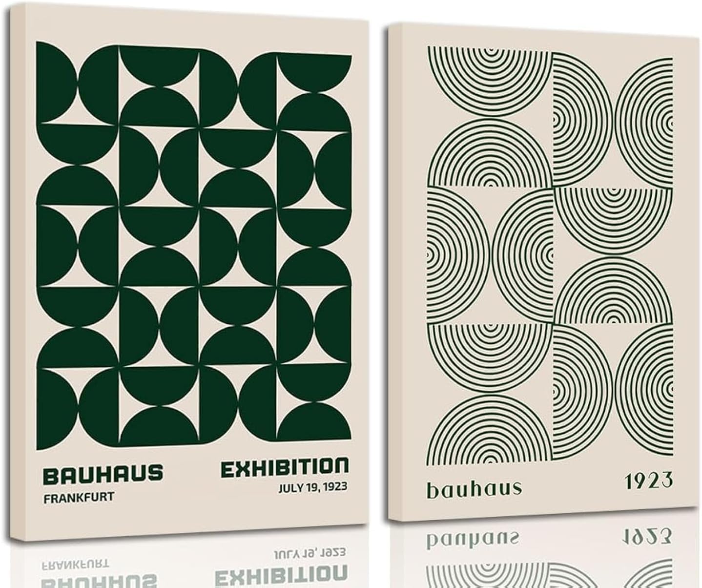 lianyibo 2Pcs Bauhaus Mid Century Modern Wall Art Retro Exhibition Posters Prints Boho Geometric Abstract Living Room Decor(40x60cmx2/Frameless)