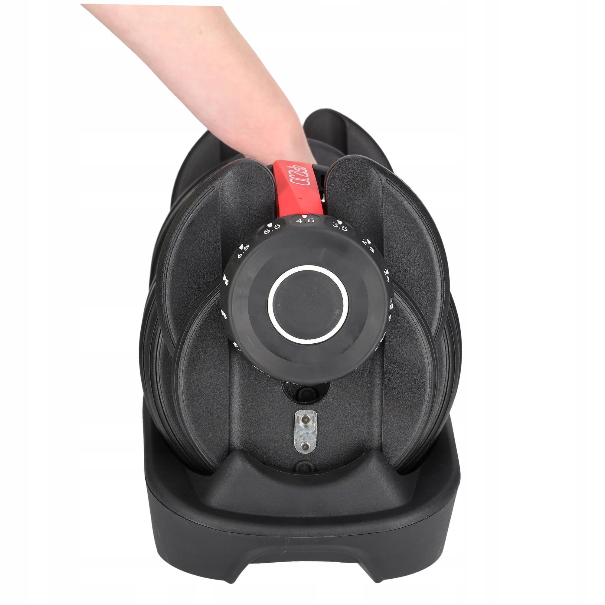 4FIZJO Hantel Regulowany Z Podstawką Hantla Sztangielka Fitness Ciężar 1,5Kg-16Kg