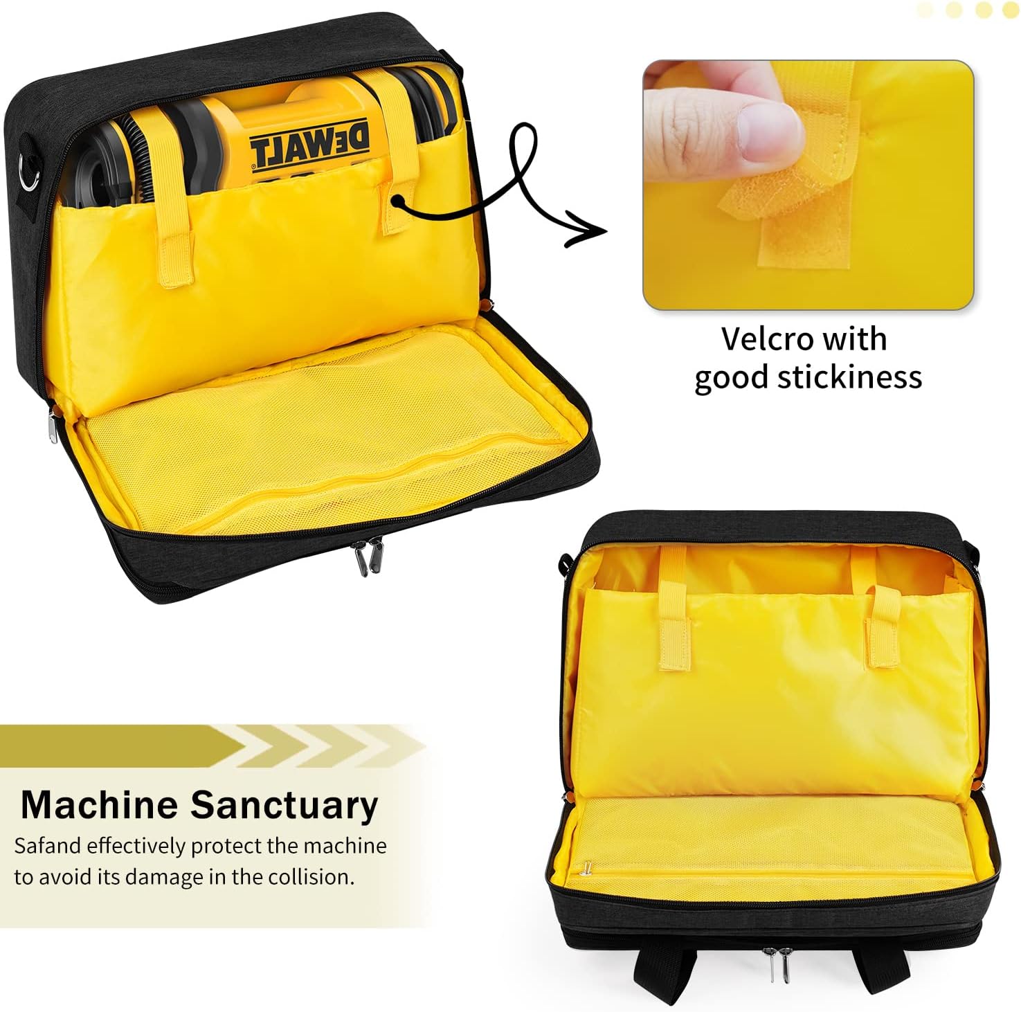 Case Compatible with DEWALT Tire Inflator (DCC020IB), Storage Bag for Car Tire Inflators, Air Compressor Portable Storage Travel Bag Car Air Pump Storage Holder (Bag Only) - Image 4