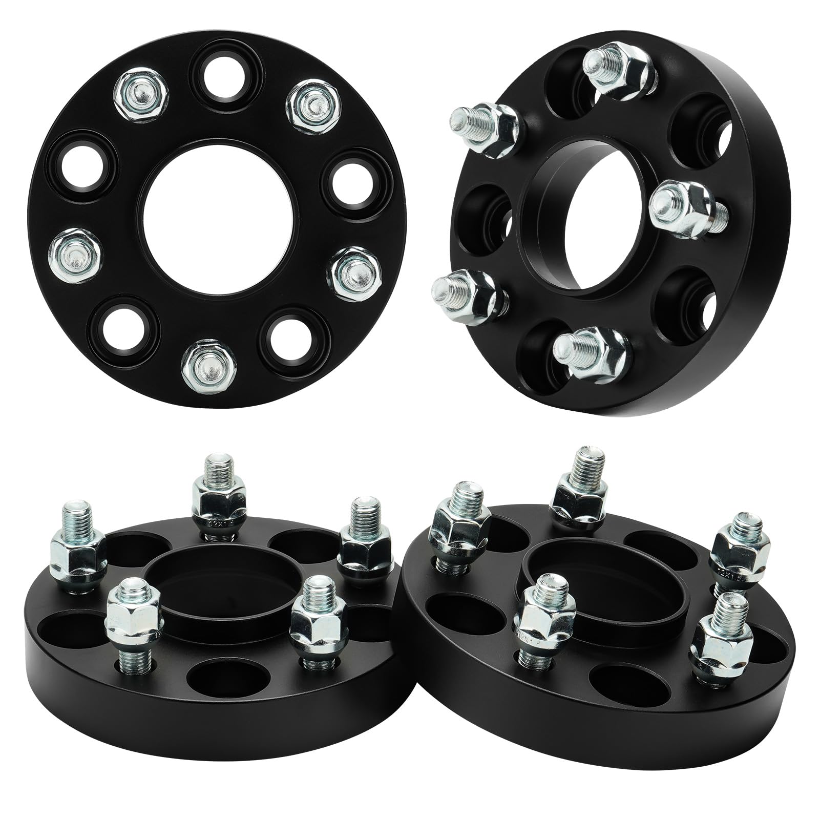 AEagle 5x4.5 Hubcentric Wheel Adapters, 1" 5x114.3 for Acura, Forged 5 Lug Wheel Spacers with 12x1.5 Studs 64.1mm Bore 4PCS