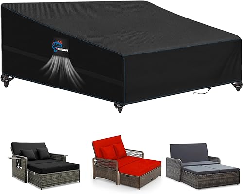 Miniatura 15 de SIRUITON Funda para sofá de 2 asientos, sofá biplaza, 51 pulgadas de ancho x 27 pulgadas de profundidad x 35 pulgadas de alto, funda impermeable