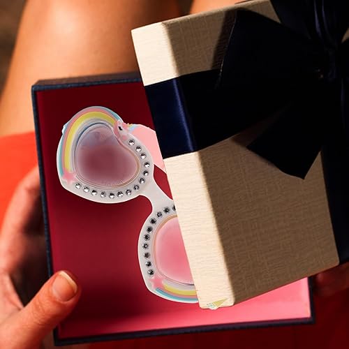 Miniatura 6 de Swim Goggles with Heart-shaped Frame Anti-fog Lens Comfortable Elastic Strap Quick-adjust Lightweight and Portable for Pool and Bath Use